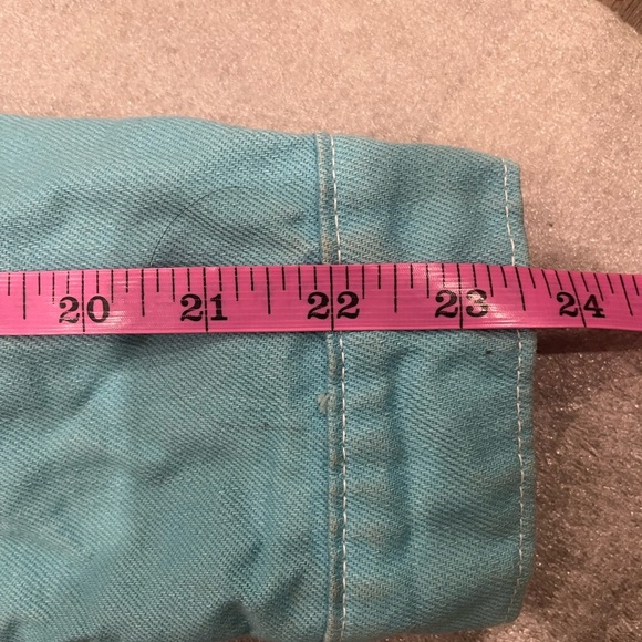 [S]VTG Polo Jeans Co. Ralph Lauren Turquoise Saturday Jean Jacket Cropped - Picture 7 of 8